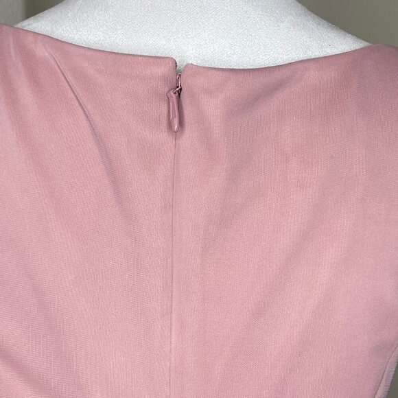 Azazie Vintage Mauve Padded A-Line Pleated Chiffon Scoop Neck Dress Size A18 - Picture 3 of 7
